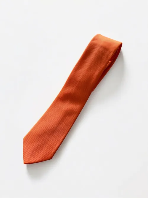Satin simple tie (Orange)