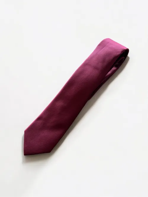 Satin simple tie (Bordeaux)