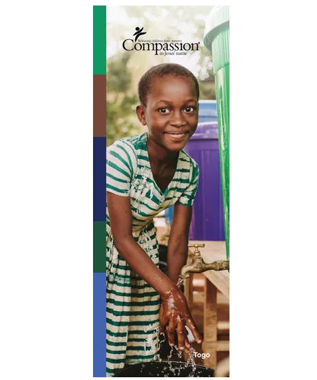 Narrow - Girl Washing Hands - Accordion 3'x8'