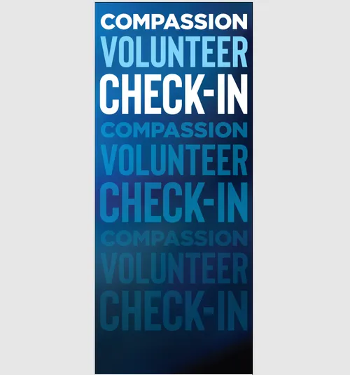 Pull-Up - Volunteer Check In - (Retractable) - VT