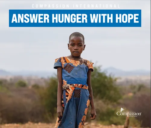 FLAT BACK WALL-ANSWER HUNGER WITH HOPE-GIRL-8X10