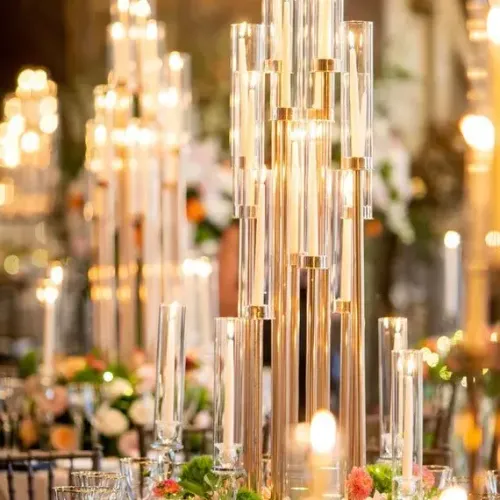 8 ARM METAL CLUSTER CANDELABRA