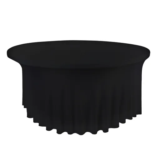 SPANDEX FITTED DRAPE ROUND TABLE 