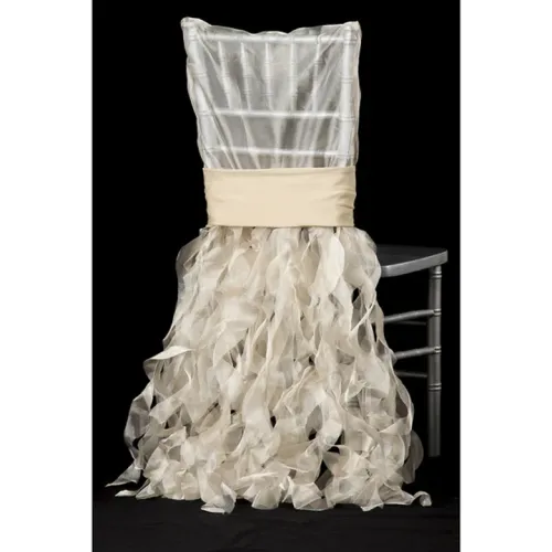 SHEER RIBBON FLAMES CHIAVARI BACK SLIPCOVER