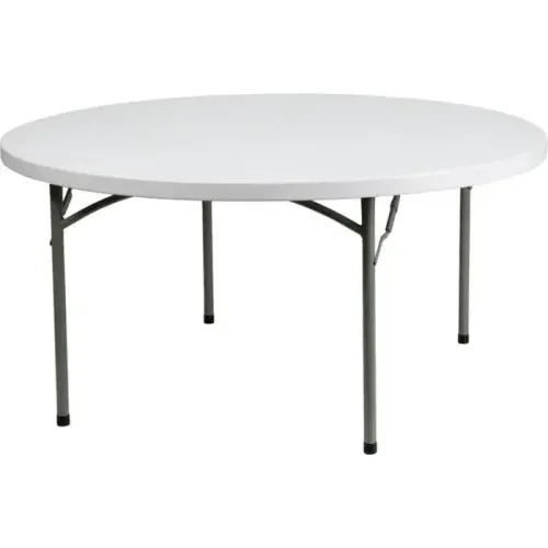 Round white table