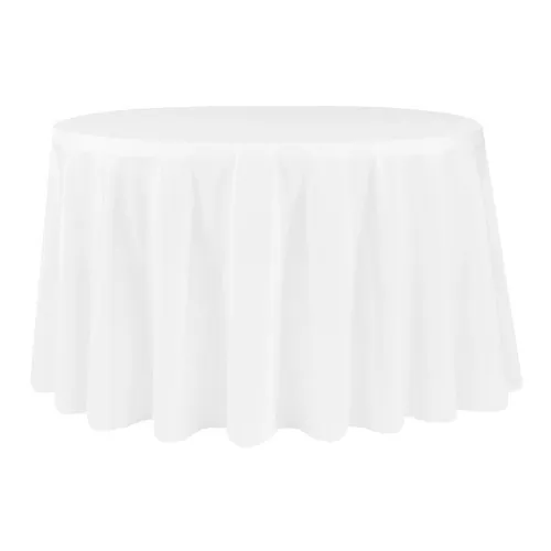 White Round Tablecloth Linen