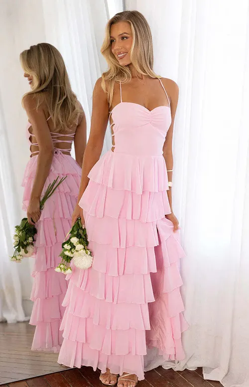 Beginning Boutique Georgia Ruffle Maxi Dress