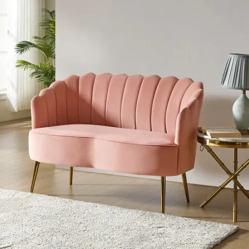 Velvet Loveseat (Pink)