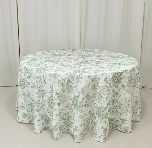 Green Toile Linens