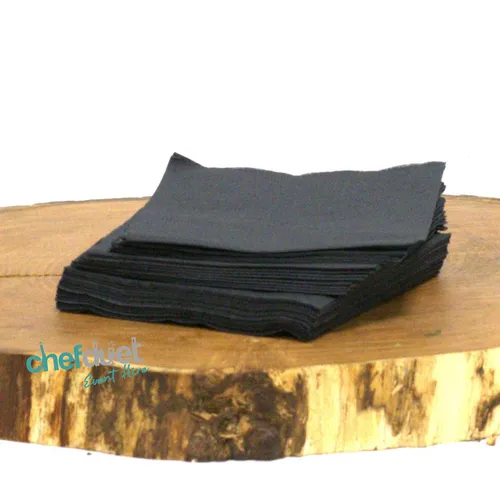 Black Cocktail Napkin