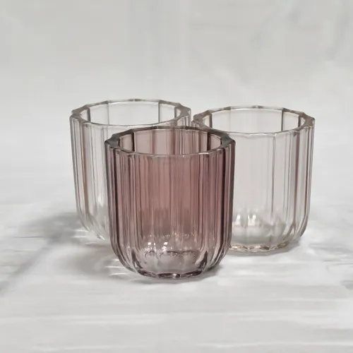 Colour glass candle tealight holder