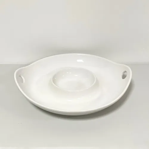 Chips & dip bowl with handles