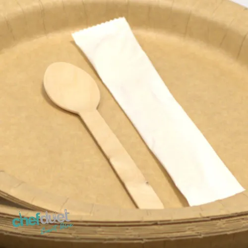 Biodegradable Wooden Spoon Individually Wrapped
