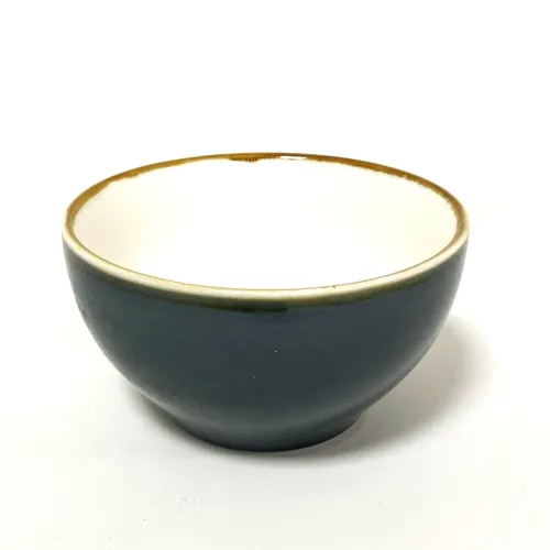 Blue condiment bowl