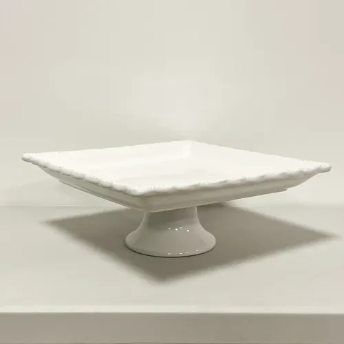 White square cake stand