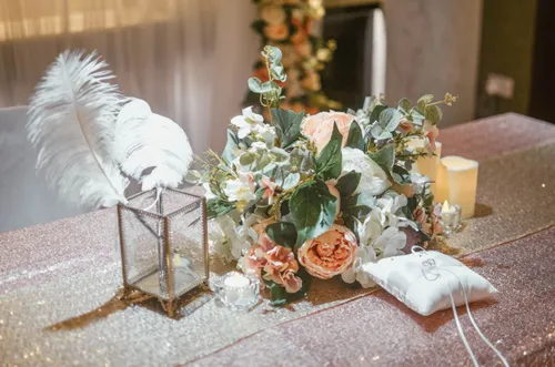 Rose Gold Solemnisation Table & Chair Set