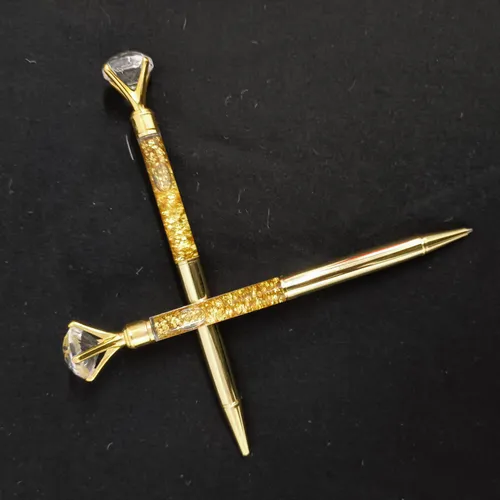 Gold Diamond Ballpoint Pen ( Black Ink)