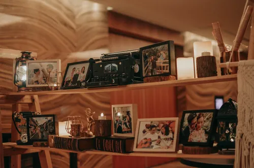 Boho Chic Ladder Photo Display Set