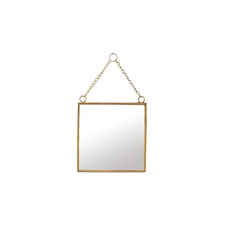 Gold Square Hanging Mirror