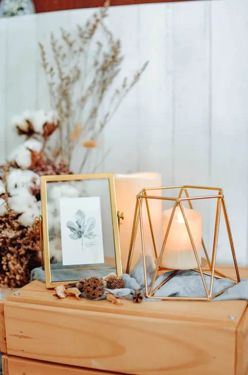 Gold Hexagon Tea Candle Holder