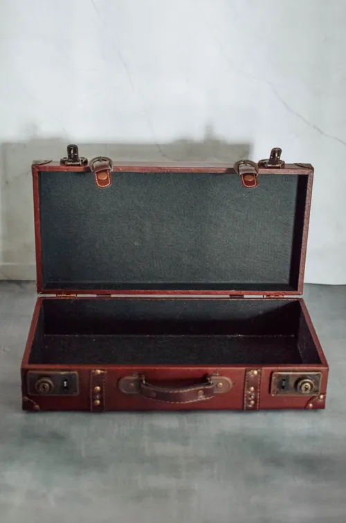 Vintage Leather Briefcase Box