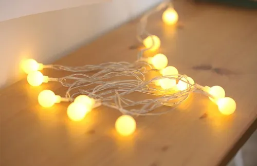 10m Small light bulb light Batt Operated