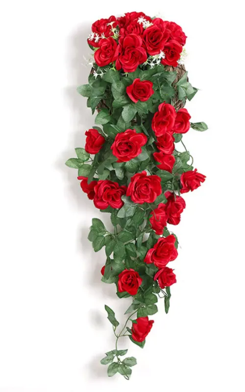 Artificial Red Rose Botanical Vines