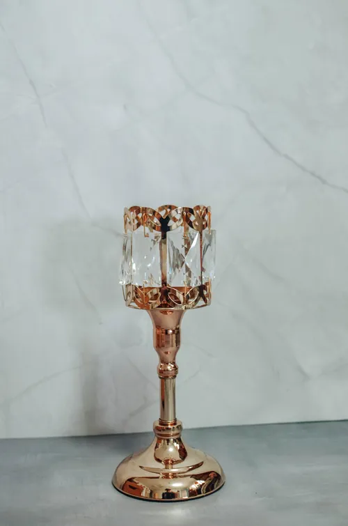 Gold Crystal Tea Candle Holder