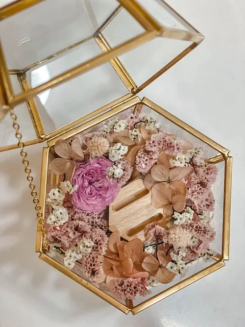 Blush Pink Preserved Floral Solemnisation Ring Box