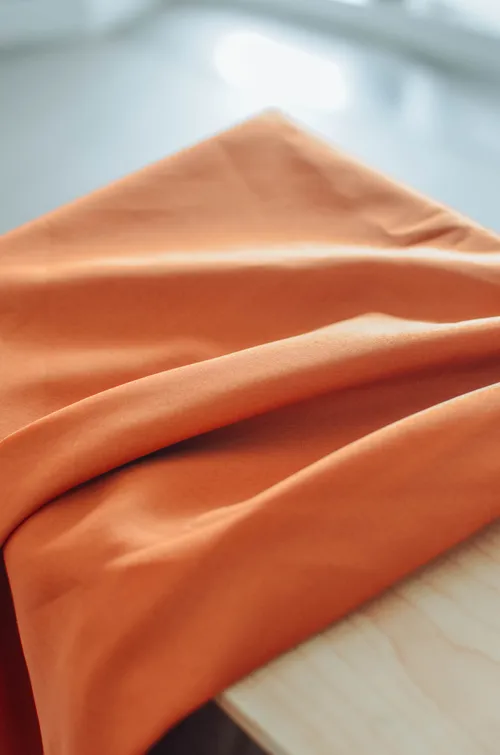 Chiffon Cotton Fabric (Orange)