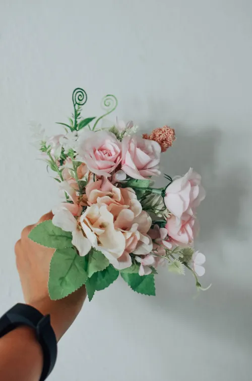 Blush Pink Rose Artificial Flower