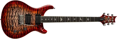 PRS SE Custom 24-08 Quilt Electric Guitar Charcoal Cherry Burst