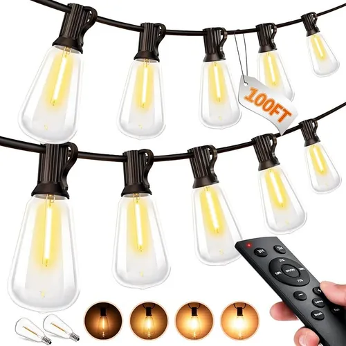 Outdoor String LED Patio Lights- 100ft