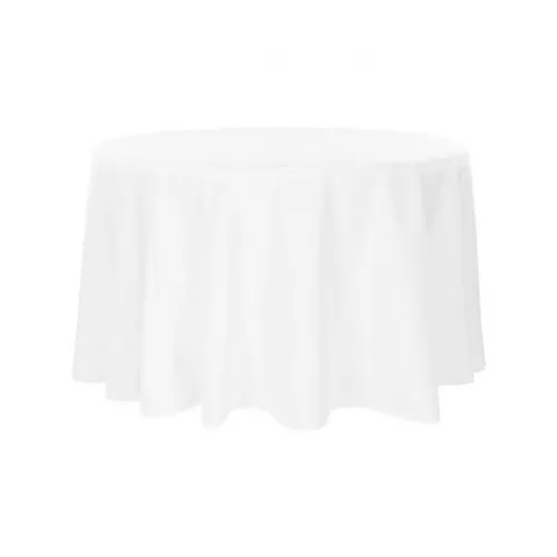 3.4m White Round Tablecloth (To Fit 1.8m Round Trestle Table)