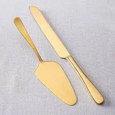 Gold Cake Slice and Knife Set