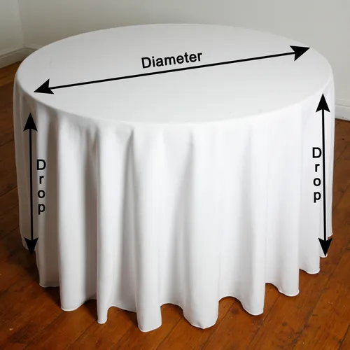 1.8m Round White Tablecloth