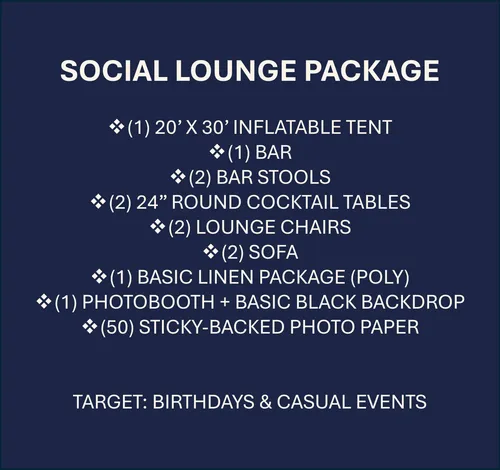 Social Lounge Package ($1,995)