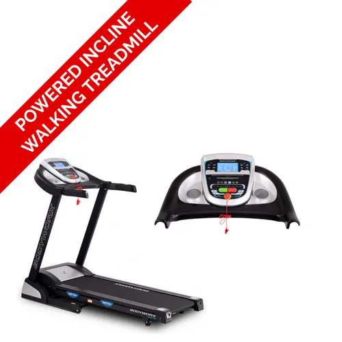 Power incline indoor treadmill