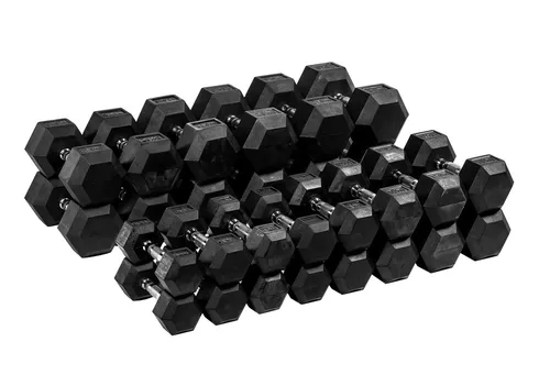 5-20Kg 10 Pair Rubber Hex Dumbells set