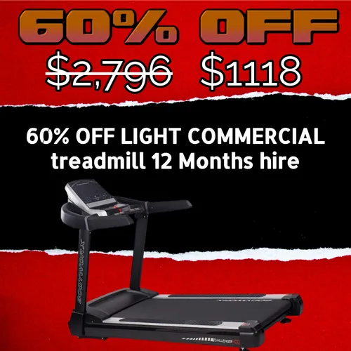 60% OFF LIGHT COMMERCIAL Treadmill hire 12 months