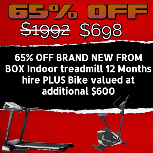 65% OFF BRAND NEW TREADMILL HIRE