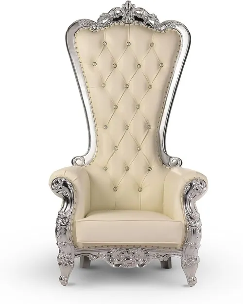 Luxury White Throne Chair