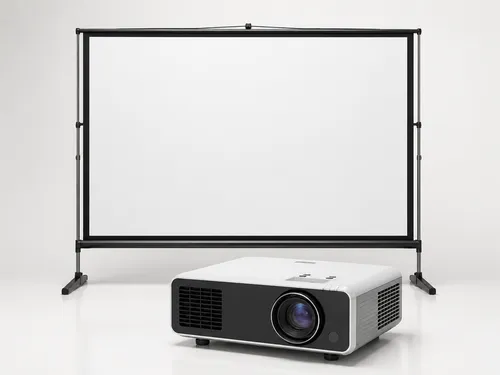 Beamer met projectiescherm