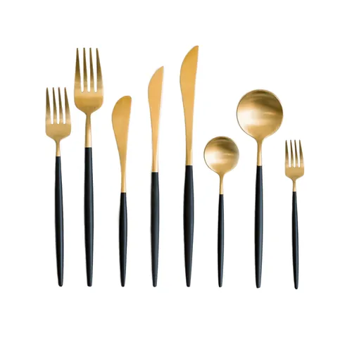 Besteck Gold/Schwarz