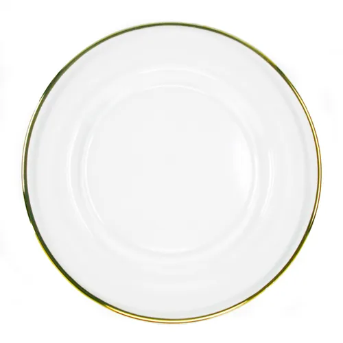 Platzteller Glas Goldrand