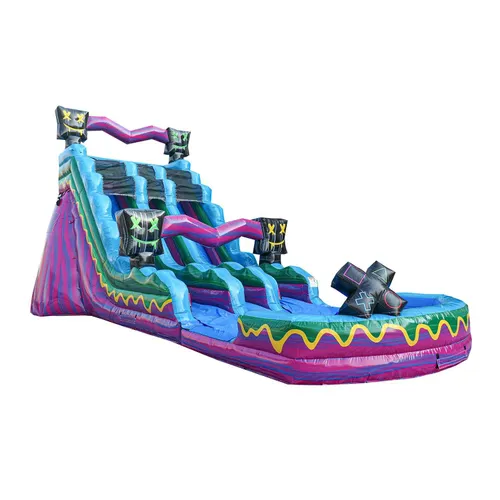 Level Up 20 ft Dual lane Slide by Jump Orange