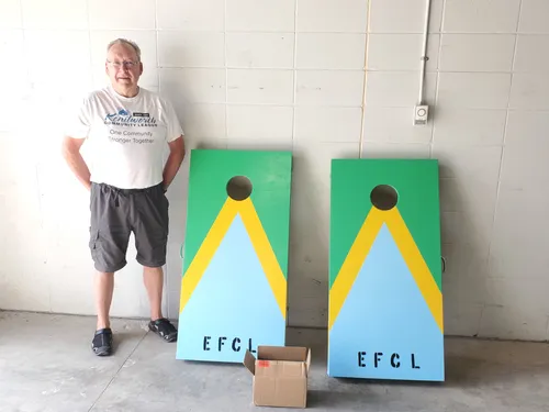 Baggo Ball (aka Cornhole) - built by Men's Shed Edmonton