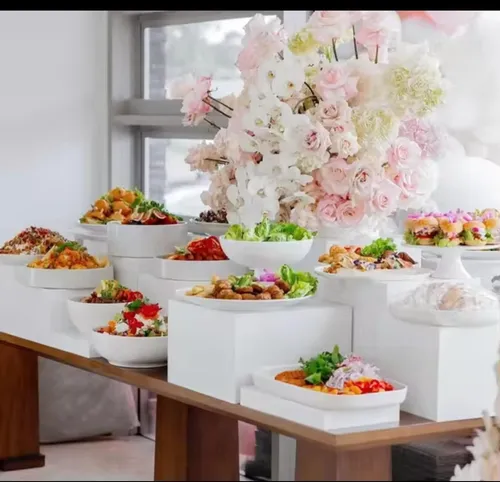 9 pcs Buffet food display risers 