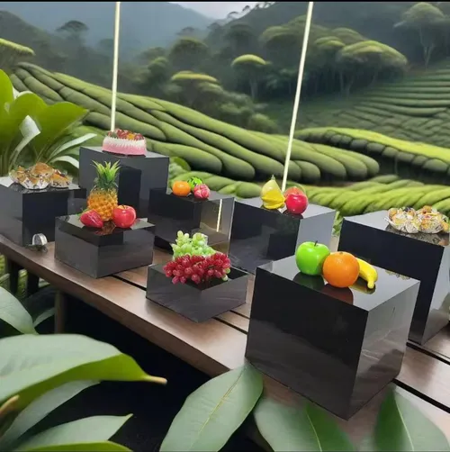 9pcs Black buffet riser display 