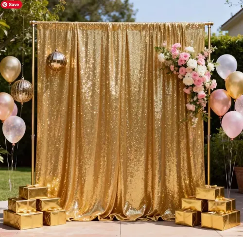 Backdrop, Gold Sequin